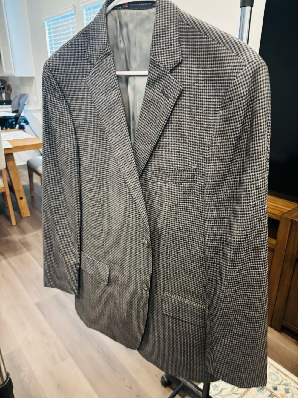 Hart Schaffner Marx Gray Glen Plaid Sport Coat